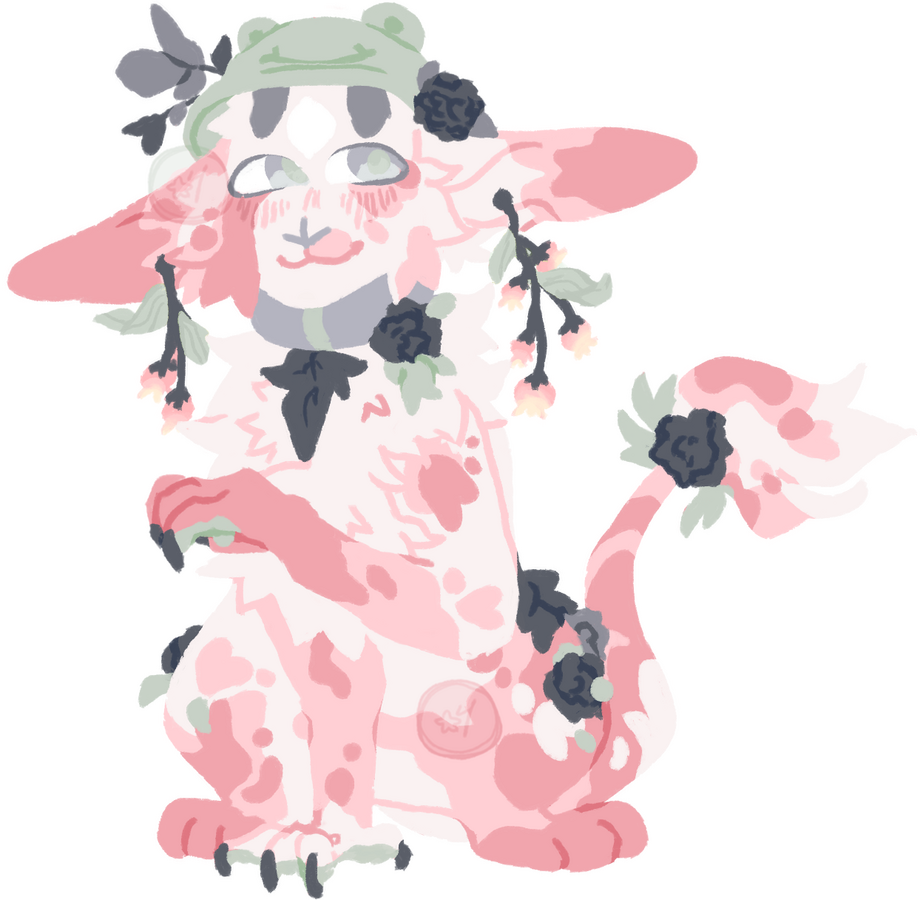 Gift art: lineless flatcolour fullbody (complex character)